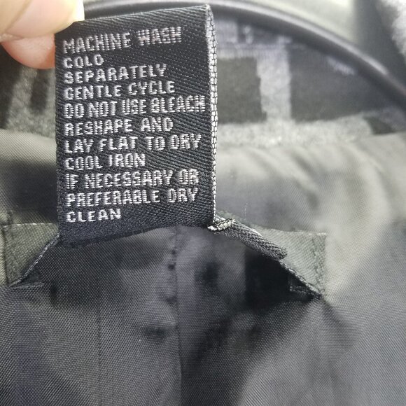 Sandro Sportswear Trench Coat Women's L Grey Black Lined Belted Double Breasted - Picture 10 of 16